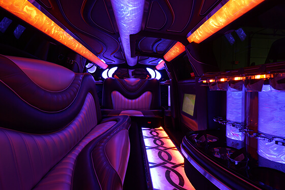 inside the limo